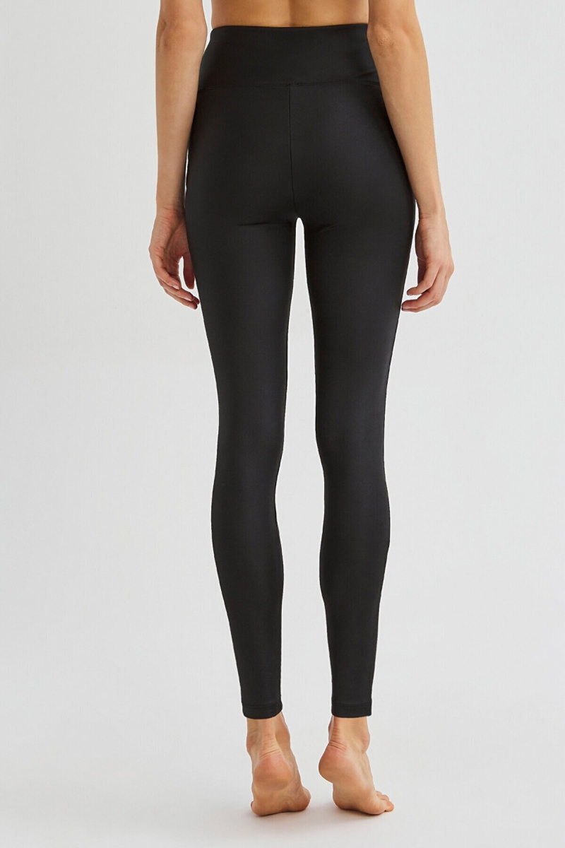 Wet look 120 DEN legging ZWART